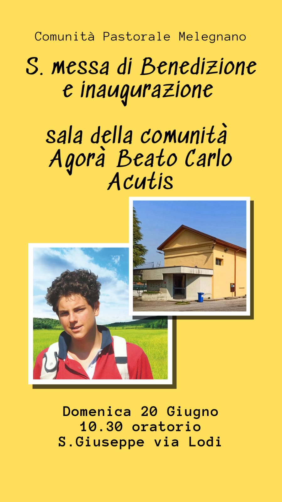 Inaugurazione della sala della comunità Agorà Beato Carlo Acutis